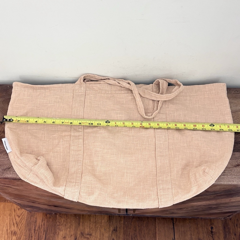 Urban French Large Linen Tote Bag Hobo Slouchy Shoulder Bag Beige Made In Korea - Picture 5 of 14